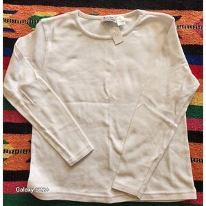 CD Allison Lane long sleeved solid white t shirt